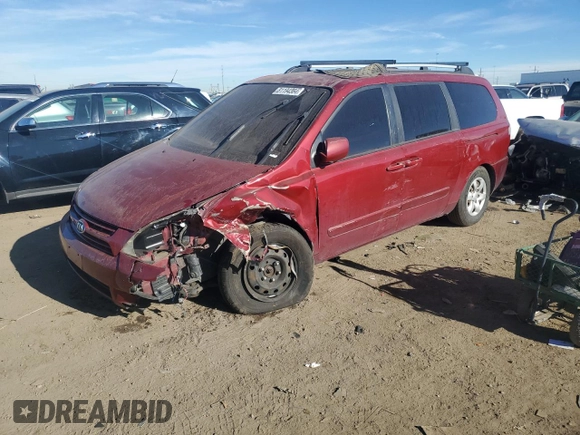 2009 Kia Sedona LX with VIN KNDMB233496272221, listed as a Copart auction lot 81194384 with 227,139 mi miles and Salvage Title. Bid and sale history available at carsss.com. Image 1.
