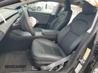 2024 Tesla Model 3 with VIN 5YJ3E1EA5RF742432, listed as a Copart auction lot 47646525 with 3,792 mi miles and Non Repairable. Bid and sale history available at DreamBid. Image 7.