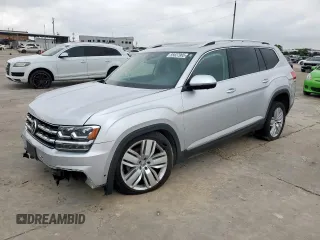 2019 Volkswagen Atlas SEL Premium z VIN 1V2NR2CA9KC506504, wystawiony jako Copart lot #55627965 z przebiegiem 74 627 mil mil oraz Tytuł czysty. Historia ofert i sprzedaży dostępna na DreamBid. Obrazek 1.