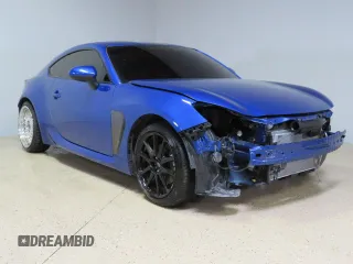 2023 Subaru BRZ Premium with VIN JF1ZDBB17P9701028, listed as a Copart auction lot 74750034 with 25,758 mi miles and Salvage Title. Bid and sale history available at carsss.com. Image 1.