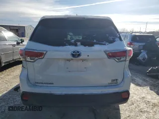 2015 Toyota Highlander Hybrid Limited with VIN 5TDDCRFH2FS008875, listed as a Copart auction lot 41837465 with 0 mi miles and Clean Title. Bid and sale history available at carsss.com. Image 6.