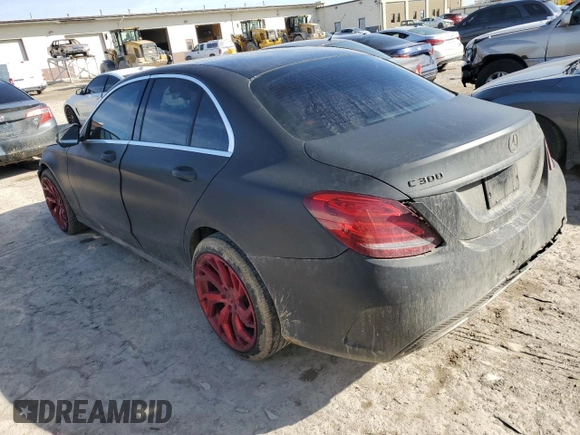 2015 Mercedes-Benz C-Class C 300 Luxury with VIN 55SWF4KB0FU012463, listed as a Copart auction lot 47119185 with 140,170 mi miles and Salvage Title. Bid and sale history available at carsss.com. Image 2.