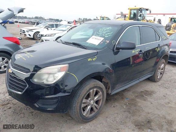 2016 Chevrolet Equinox LS with VIN 2GNFLEEK8G6106312, listed as a IAAI auction lot 41780919 with 165,864 mi miles. Bid and sale history available at carsss.com. Image 2.