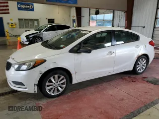 2014 Kia Forte LX with VIN KNAFX4A60E5139178, listed as a Copart auction lot 54976475 with Not Provided miles and Clean Title. Bid and sale history available at carsss.com. Image 1.