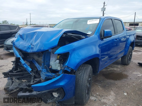 2021 Chevrolet Colorado 2WD LT z VIN 1GCGSCEN9M1226777, wystawiony jako IAAI lot #41895262 z przebiegiem 68 065 mil mil oraz . Historia ofert i sprzedaży dostępna na DreamBid. Obrazek 2.