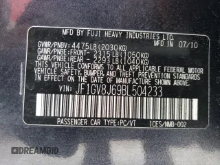 2011 Subaru Impreza Sedan WRX WRX STI with VIN JF1GV8J69BL504233, listed as a Copart auction lot 88176595 with 89,719 mi miles and Salvage Title. Bid and sale history available at carsss.com. Image 13.