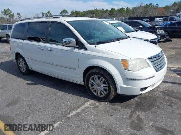 2010 Chrysler Town & Country Limited with VIN 2A4RR6DX7AR124114, listed as a IAAI auction lot 41595803 with 183,684 mi miles. Bid and sale history available at carsss.com. Image 1.