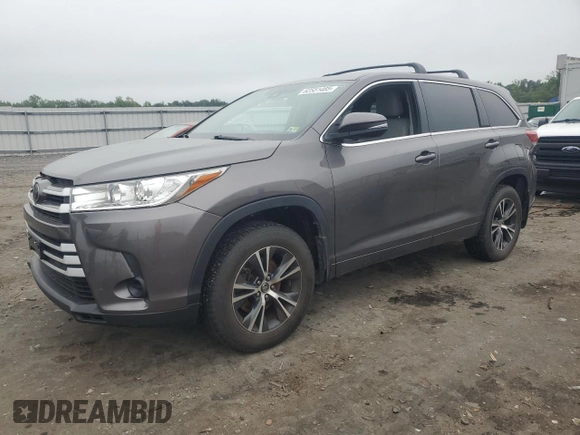 2017 Toyota Highlander LE with VIN 5TDBZRFH9HS377774, listed as a Copart auction lot 62551485 with 75,292 mi miles and Salvage title. Bid and sale history available at DreamBid. Image 1.