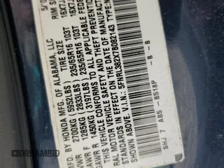 2007 Honda Odyssey LX z VIN 5FNRL382X7B082143, wystawiony jako Copart lot #61271825 z przebiegiem 236 594 mil mil oraz Szkoda całkowita • Salvage title. Historia ofert i sprzedaży dostępna na DreamBid. Obrazek 14.