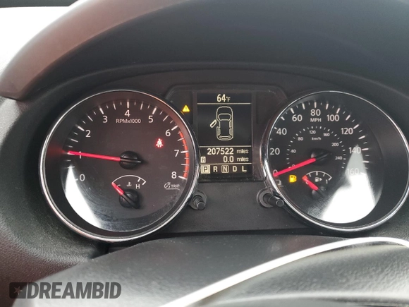 2015 Nissan Rogue S with VIN JN8AS5MV4FW766020, listed as a Copart auction lot 50386295 with 207,522 mi miles and Non Repairable. Bid and sale history available at DreamBid. Image 9.