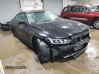 2025 BMW M4 Competition xDrive with VIN WBS33HK02SCS87206, listed as a Copart auction lot 79420424 with 3,703 mi miles and Salvage Title. Bid and sale history available at carsss.com. Image 4.