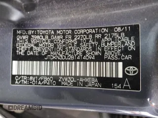 2011 Toyota Prius I with VIN JTDKN3DU2B1414094, listed as a Copart auction lot 51537895 with 143,335 mi miles and Clean Title. Bid and sale history available at DreamBid. Image 12.