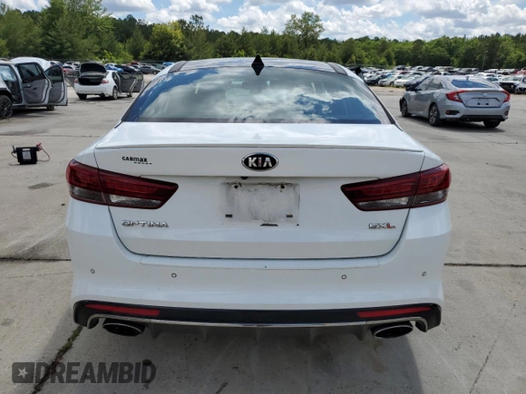 2016 Kia Optima SXL Turbo with VIN 5XXGV4L21GG015880, listed as a Copart auction lot 56623315 with 134,632 mi miles and Salvage title. Bid and sale history available at DreamBid. Image 6.