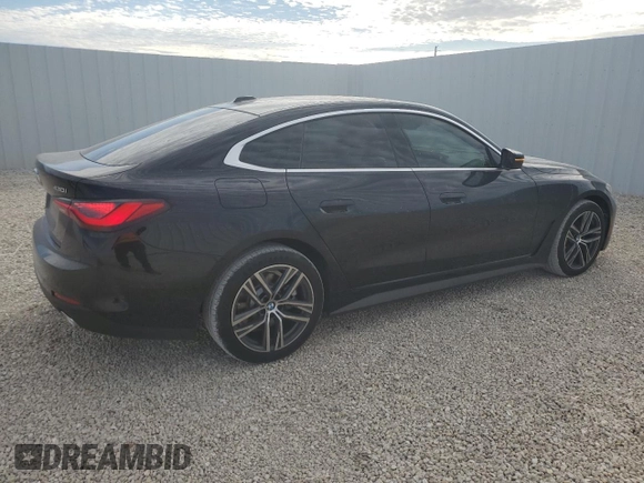 2024 BMW 4 Series 430i xDrive with VIN WBA73AV00RFT44343, listed as a Copart auction lot 87362534 with 1,346 mi miles and Salvage Title. Bid and sale history available at carsss.com. Image 3.