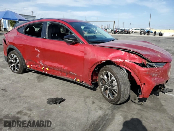 2024 Ford Mustang Mach-E Select with VIN 3FMTK1R44RMA21975, listed as a Copart auction lot 52915565 with 14,969 mi miles and Salvage title. Bid and sale history available at DreamBid. Image 4.