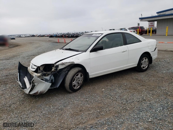 2002 Honda Civic LX with VIN 1HGEM21502L108055, listed as a Copart auction lot 73056704 with 253,586 mi miles and Salvage Title. Bid and sale history available at carsss.com. Image 1.