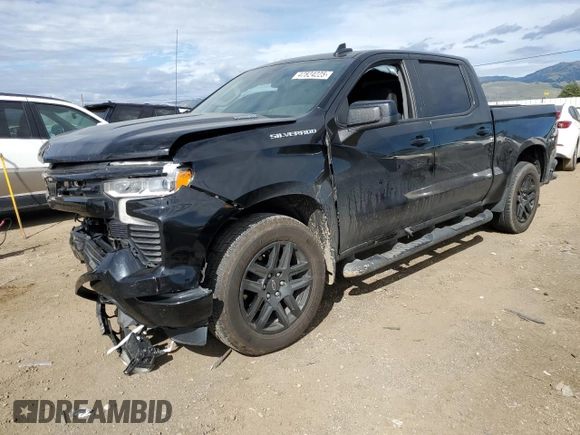 2023 CHEVROLET C1500 RST with VIN 1GCPADE88PZ317807, listed as a Copart auction lot 47824225 with 22,571 mi miles and Salvage Title. Bid and sale history available at DreamBid. Image 1.