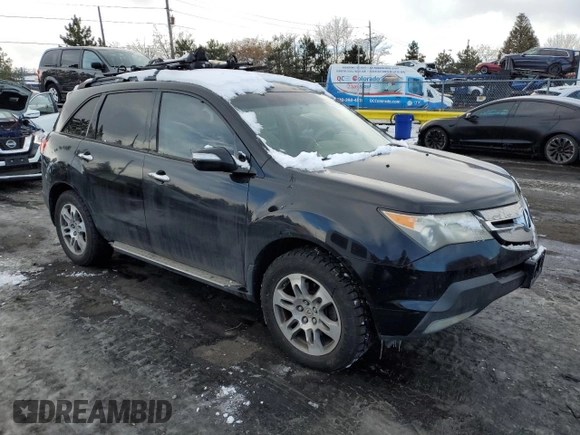 2008 Acura MDX Tech Pkg with VIN 2HNYD28328H532921, listed as a Copart auction lot 41893715 with 189,592 mi miles and Salvage Title. Bid and sale history available at carsss.com. Image 4.