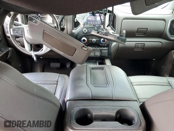 2021 GMC Sierra 1500 Denali with VIN 1GTU9FEL1MZ252967, listed as a Copart auction lot 58204675 with 34,686 mi miles and Salvage title. Bid and sale history available at DreamBid. Image 8.