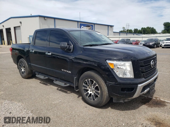 2021 Nissan Titan SV with VIN 1N6AA1EE2MN528429, listed as a Copart auction lot 56388524 with 93,353 mi miles and Salvage Title. Bid and sale history available at DreamBid. Image 4.
