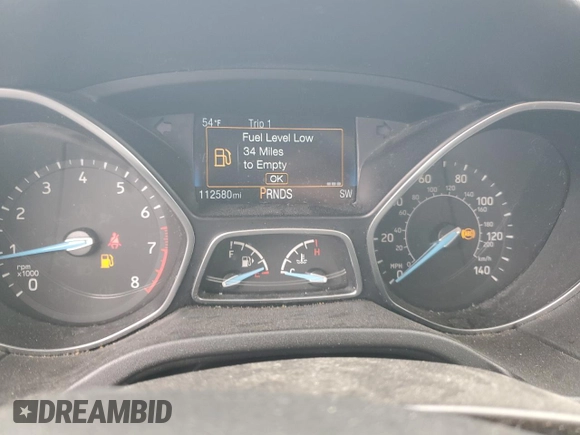 2015 Ford Focus SE with VIN 1FADP3F26FL313168, listed as a Copart auction lot 52369435 with 112,580 mi miles and Salvage Title. Bid and sale history available at carsss.com. Image 9.
