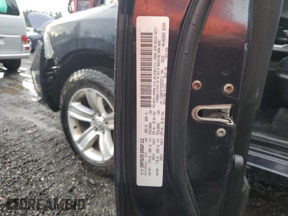 2013 Ram 1500 Sport with VIN 1C6RR7HT7DS676712, listed as a Copart auction lot 77384224 with 147,928 mi miles and Salvage title. Bid and sale history available at DreamBid. Image 12.