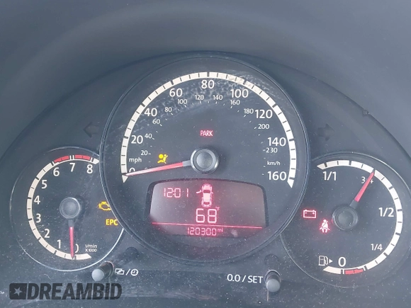 2013 Volkswagen Beetle with VIN 3VWHX7AT4DM667136, listed as a IAAI auction lot 41855778 with 120,300 mi miles and . Bid and sale history available at DreamBid. Image 7.