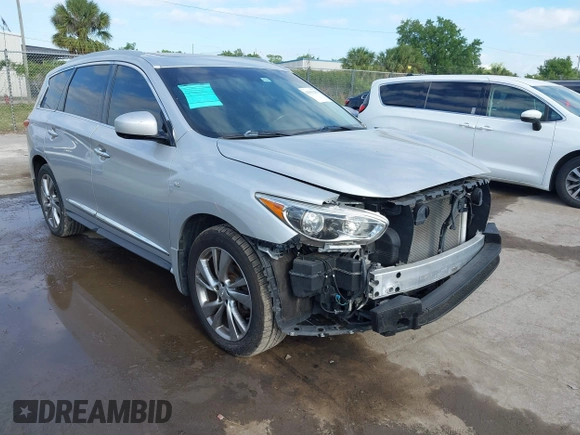 2014 Infiniti QX60 with VIN 5N1AL0MM0EC525019, listed as a IAAI auction lot 42035281 with 137,831 mi miles. Bid and sale history available at carsss.com. Image 1.