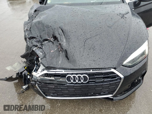2023 Audi A5 Sportback Premium Plus with VIN WAUCBCF57PA010716, listed as a Copart auction lot 44939675 with 34,269 mi miles and Salvage Title. Bid and sale history available at carsss.com. Image 12.