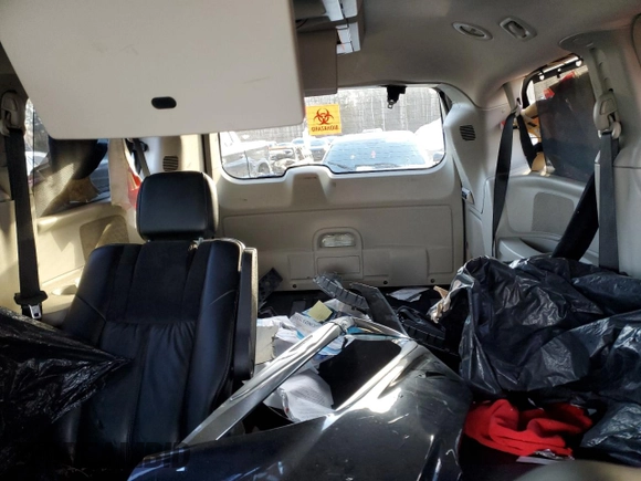 2011 Chrysler Town & Country Limited with VIN 2A4RR6DG5BR747619, listed as a Copart auction lot 45509485 with Not Provided miles and Salvage Title. Bid and sale history available at carsss.com. Image 10.