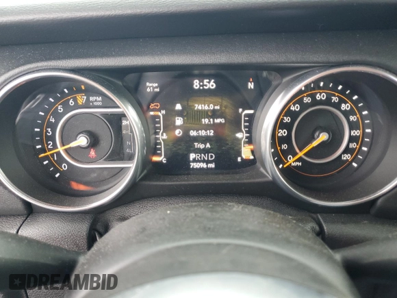 2018 Jeep Wrangler Unlimited Sahara z VIN 1C4HJXEG8JW112042, wystawiony jako Copart lot #55596745 z przebiegiem 75 096 mil mil oraz Szkoda całkowita • Salvage title. Historia ofert i sprzedaży dostępna na DreamBid. Obrazek 9.