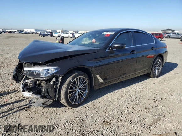 2020 BMW 5 Series 530e with VIN WBAJA9C05LCD74527, listed as a Copart auction lot 47013875 with Not Provided miles and Salvage Title. Bid and sale history available at DreamBid. Image 1.