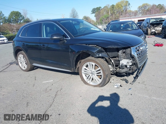 2018 Audi Q5 Premium Plus with VIN WA1BNAFY1J2126669, listed as a IAAI auction lot 41877318 with 44,397 mi miles. Bid and sale history available at carsss.com. Image 1.