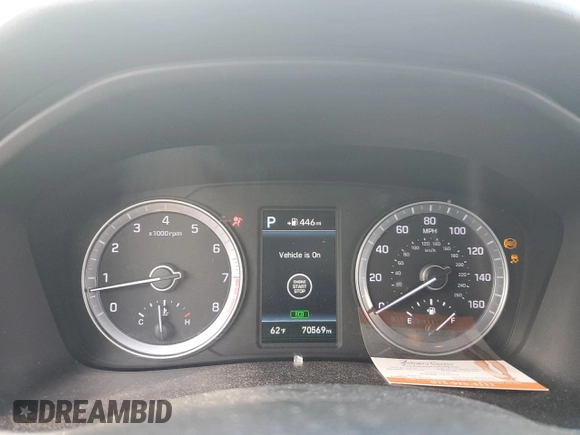 2018 Hyundai Sonata SEL with VIN 5NPE34AFXJH618485, listed as a Copart auction lot 50885105 with 70,569 mi miles and Salvage Title. Bid and sale history available at DreamBid. Image 9.