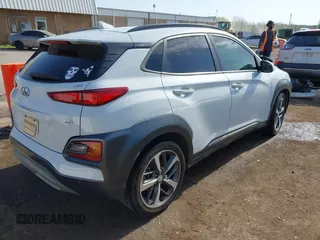 2019 Hyundai Kona Ultimate with VIN KM8K53A53KU373496, listed as a IAAI auction lot 42009405 with 69,206 mi miles and . Bid and sale history available at carsss.com. Image 4.