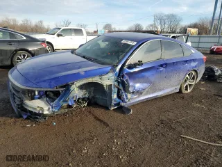 2019 Honda Accord Sedan Sport 1.5T with VIN 1HGCV1F32KA100119, listed as a Copart auction lot 45907395 with 77,765 mi miles and Salvage Title. Bid and sale history available at carsss.com. Image 1.