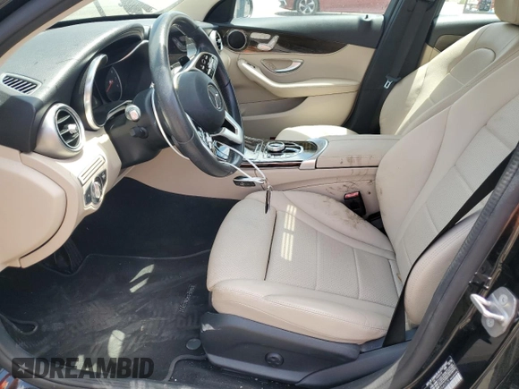 2019 Mercedes-Benz C 300 with VIN WDDWF8DB2KR482025, listed as a Copart auction lot 53960605 with 23,292 mi miles and Salvage Title. Bid and sale history available at DreamBid. Image 7.