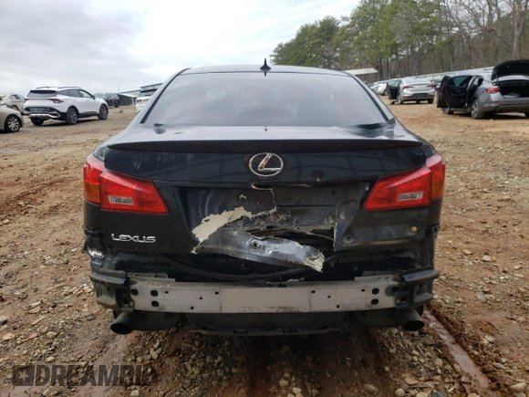 2007 Lexus IS 350 with VIN JTHBE262772011248, listed as a Copart auction lot 44365575 with Not Provided miles and Salvage Title. Bid and sale history available at DreamBid. Image 6.