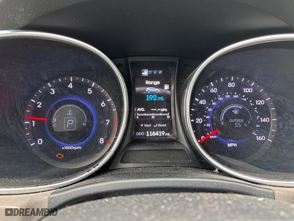2013 Hyundai Santa Fe 2.0T Sport with VIN 5XYZUDLA7DG018325, listed as a Copart auction lot 54240015 with 116,419 mi miles and Clean Title. Bid and sale history available at carsss.com. Image 8.