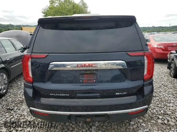 2021 GMC Yukon XL SLT with VIN 1GKS2GKT0MR347434, listed as a Copart auction lot 64186144 with 49,390 mi miles and Salvage Title. Bid and sale history available at carsss.com. Image 6.