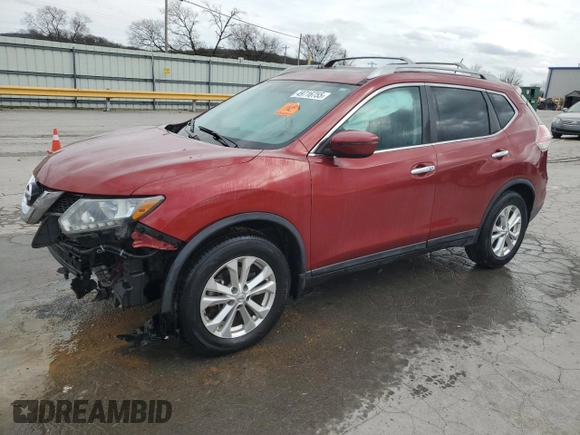 2016 Nissan Rogue SV with VIN 5N1AT2MTXGC918273, listed as a Copart auction lot 49716755 with 54,505 mi miles and Salvage Title. Bid and sale history available at carsss.com. Image 1.
