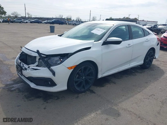 2019 Honda Civic Sedan Sport with VIN 19XFC2F85KE210856, listed as a IAAI auction lot 41846724 with 101,898 mi miles. Bid and sale history available at carsss.com. Image 2.