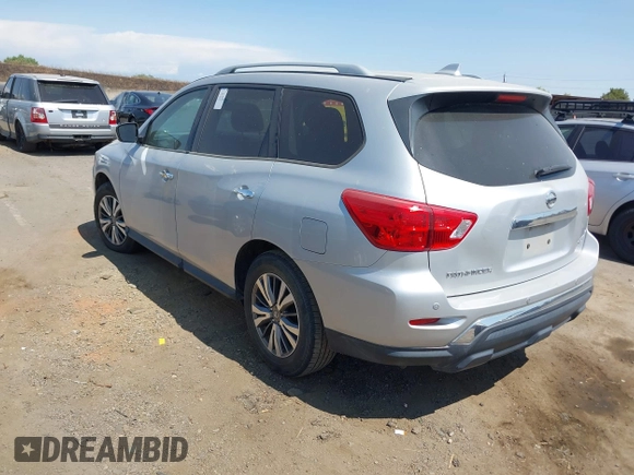 2019 Nissan Pathfinder SV with VIN 5N1DR2MN1KC624928, listed as a IAAI auction lot 42571925 with 77,427 mi miles and . Bid and sale history available at DreamBid. Image 3.