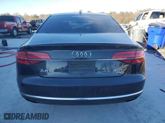 2015 Audi A8 4.0T with VIN WAU32AFD9FN033398, listed as a Copart auction lot 87655925 with 134,712 mi miles and Salvage title. Bid and sale history available at DreamBid. Image 6.