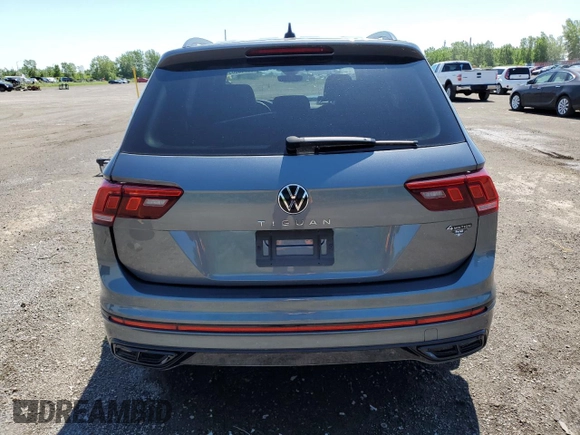 2022 Volkswagen Tiguan SE R-Line Black with VIN 3VV8B7AX1NM054592, listed as a Copart auction lot 65713085 with Not provided miles and Salvage title. Bid and sale history available at DreamBid. Image 6.