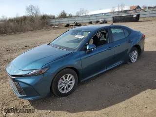 2025 Toyota Camry LE with VIN 4T1DAACK1SU533368, listed as a Copart auction lot 49908085 with 5,265 mi miles and Salvage Title. Bid and sale history available at carsss.com. Image 1.