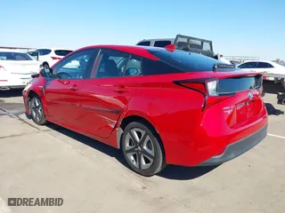 2019 Toyota Prius L Eco with VIN JTDKARFU1K3087249, listed as a IAAI auction lot 41583992 with 55,486 mi miles. Bid and sale history available at carsss.com. Image 3.