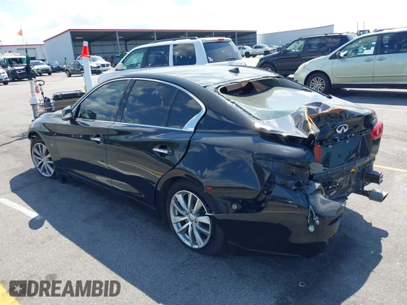 2015 Infiniti Q50 Premium with VIN JN1BV7AR0FM407577, listed as a IAAI auction lot 40191466 with 94,239 mi miles. Bid and sale history available at carsss.com. Image 3.