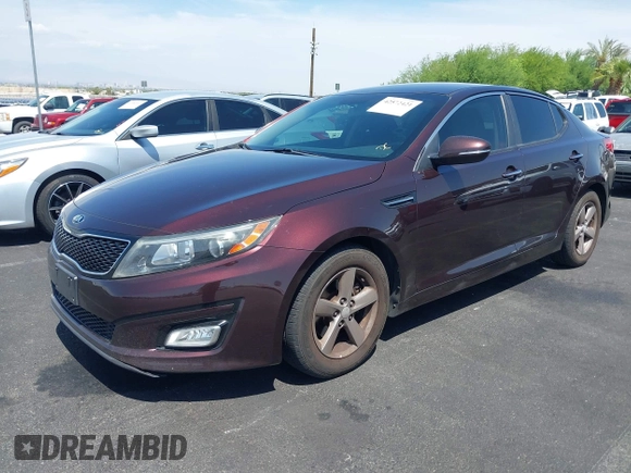 2014 Kia Optima LX with VIN 5XXGM4A77EG303496, listed as a IAAI auction lot 42572421 with 117,151 mi miles and . Bid and sale history available at DreamBid. Image 6.