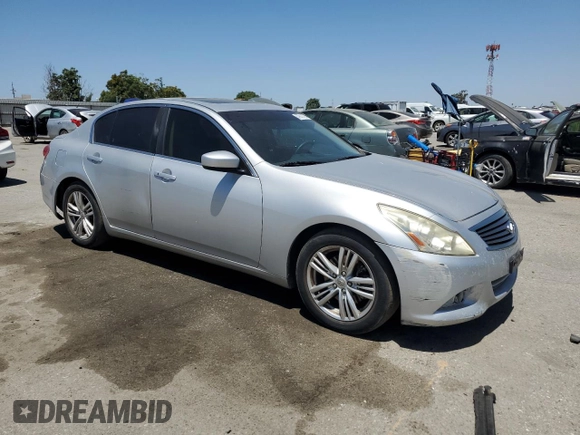 2013 Infiniti G37 Journey with VIN JN1CV6AP8DM722931, listed as a Copart auction lot 57911775 with 104,910 mi miles and Salvage title. Bid and sale history available at DreamBid. Image 4.